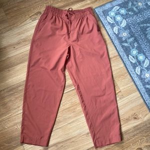 Old navy cropped pants paper bag waist terra cotta color medium